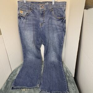 Cinch Carter Men’s Bronze Label Jeans 38x32 Distressed Straight Relaxed Cowboy